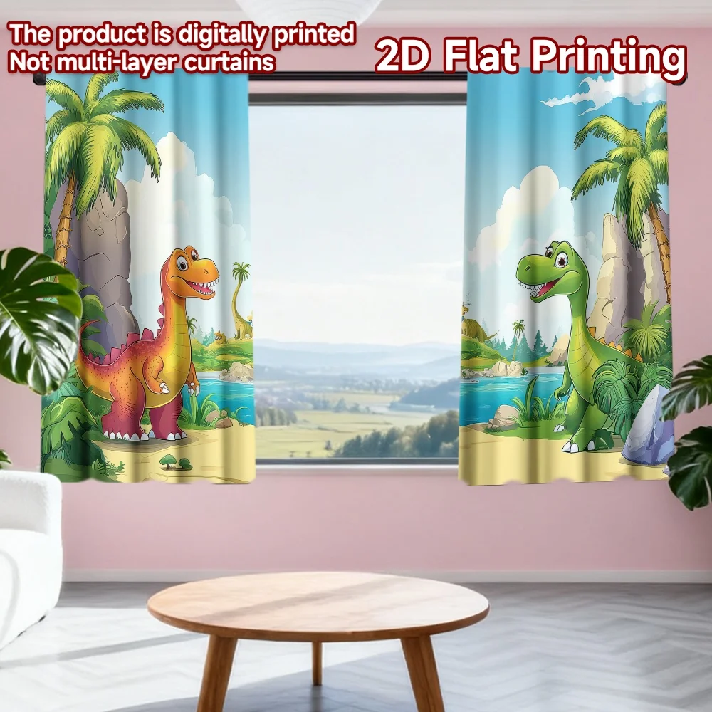 2D flat printing 2pcs Window Curtains Playful Dinosaur Friends Digital Printed Polyester Drapes Birthday Party for Festive
2D flat printing 2pcs Window Curtains Playful Dinosaur Friends Digital Printed Polyester Drapes Birthday Party for Festive