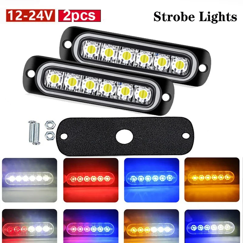 2Pcs 12/24V Strobe Side Marker Warning Light 6LED Daytime Running Light Flash Truck Car LED Tail Lights Police Warning Light Bar
2Pcs 12/24V Strobe Side Marker Warning Light 6LED Daytime Running Light Flash Truck Car LED Tail Lights Police Warning Light Bar
