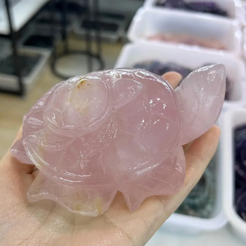 1PC Natural Quartz rose quartz Sea Turtle Statue Healing Crystal Reiki Lucky Figurine Home Decoration Animal Carving
1PC Natural Quartz rose quartz Sea Turtle Statue Healing Crystal Reiki Lucky Figurine Home Decoration Animal Carving