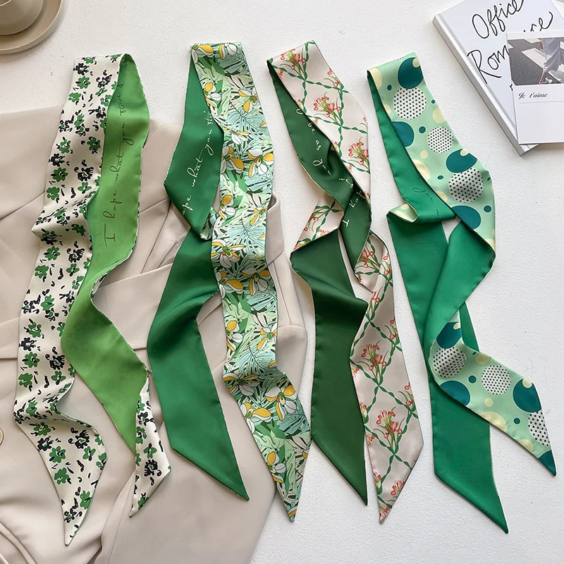 2023 French Fashion Green Print Silk Skinny Headband Scarf Women Luxury Neck Tie Ladies Hair Hand Bag Wrist Foulard Bandana
2023 French Fashion Green Print Silk Skinny Headband Scarf Women Luxury Neck Tie Ladies Hair Hand Bag Wrist Foulard Bandana