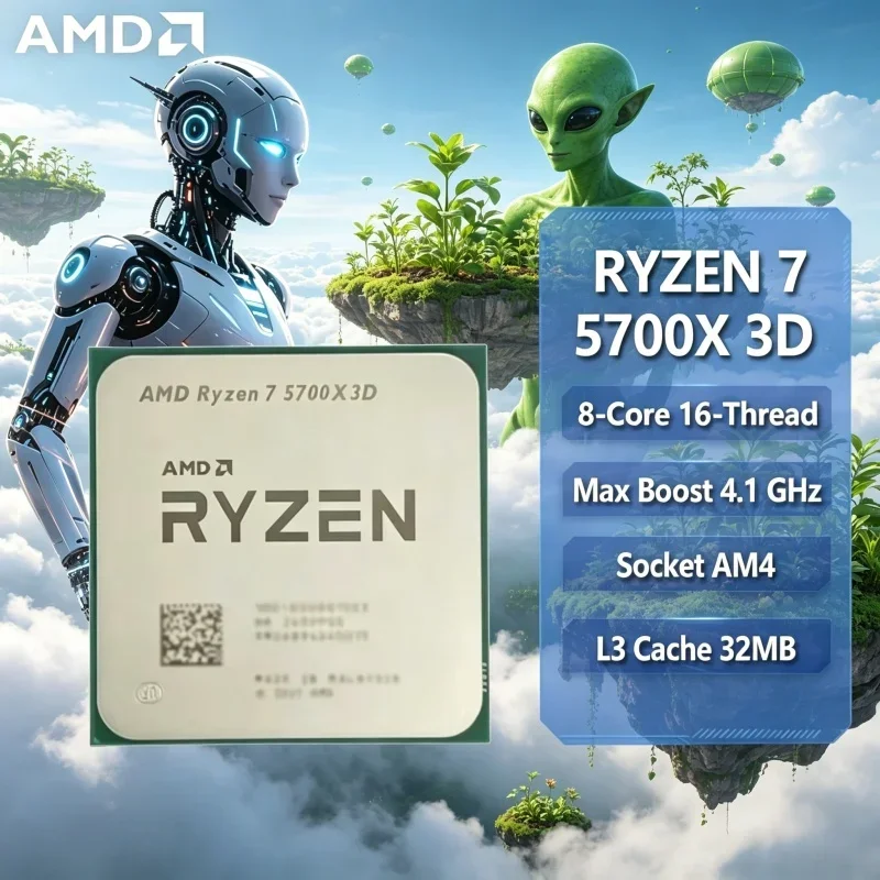 AMD Ryzen 5000 Series Ryzen 7 5700X 3D Bulk CPU 8-Cores 16-Threads 3GHz Up to 4.1GHz 105W AM4 DDR4 for X570 B550
AMD Ryzen 5000 Series Ryzen 7 5700X 3D Bulk CPU 8-Cores 16-Threads 3GHz Up to 4.1GHz 105W AM4 DDR4 for X570 B550