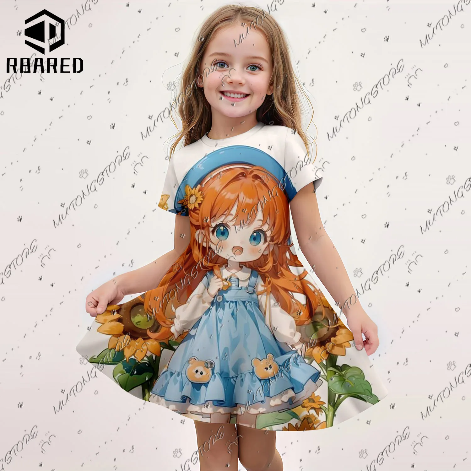 2024 Summer Original Girls Short Sleeve Kids Dress Cute Little Girl 3D Print Skirt Children's Casual Cosplay Costume Nightgown
2024 Summer Original Girls Short Sleeve Kids Dress Cute Little Girl 3D Print Skirt Children's Casual Cosplay Costume Nightgown