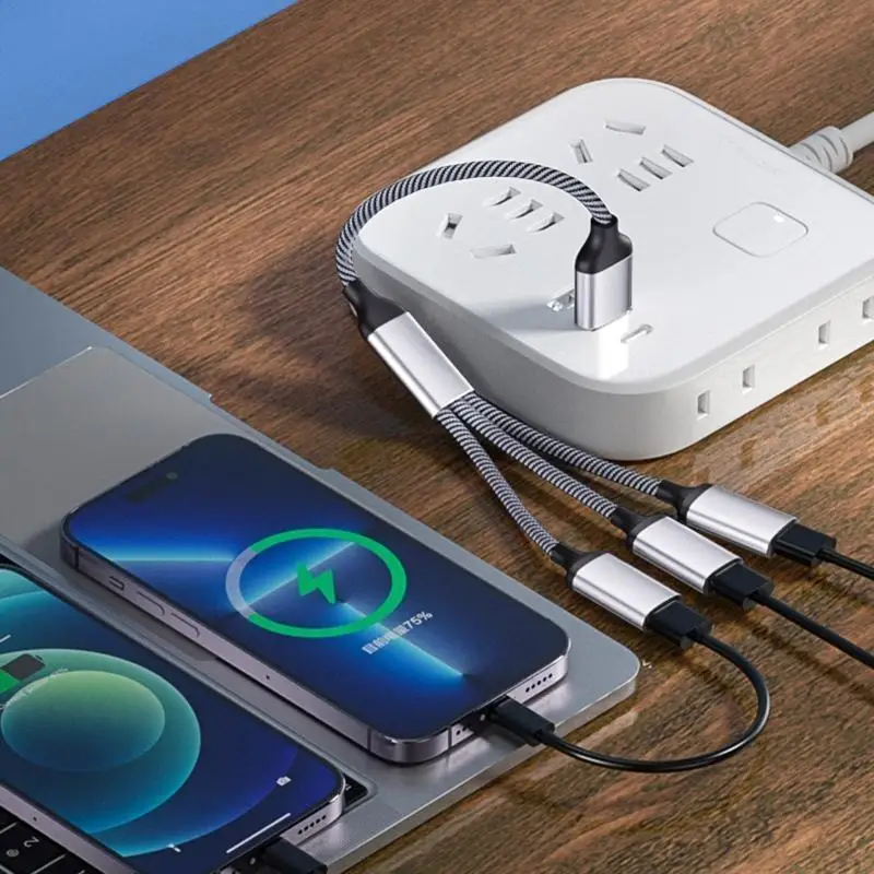 652F USB C Male to 3 USB C Female Cable Adapter Headphone Type C Charging Adapter 480Mbps Data Transmission 30cm/11.81in
652F USB C Male to 3 USB C Female Cable Adapter Headphone Type C Charging Adapter 480Mbps Data Transmission 30cm/11.81in