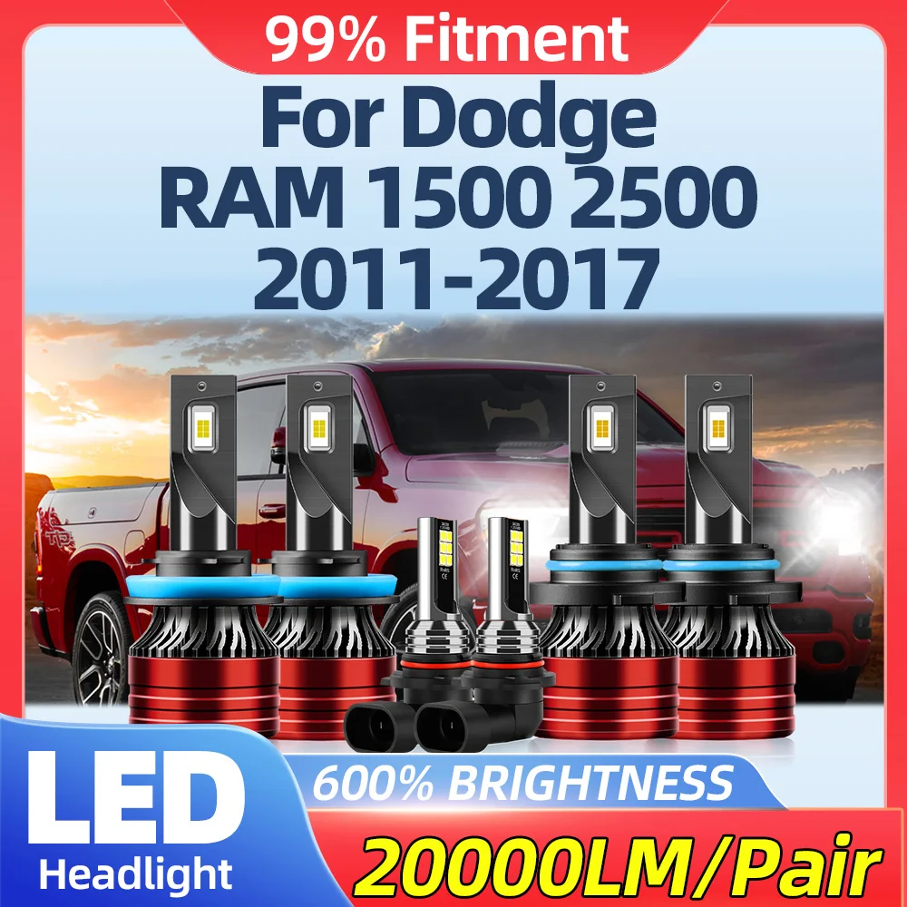 60000LM LED Car Headlight Bulbs 360W Fog Lights 6000K 12V Turbo Auto Headlamps For Dodge RAM 1500 2500 2011-2014 2015 2016 2017
60000LM LED Car Headlight Bulbs 360W Fog Lights 6000K 12V Turbo Auto Headlamps For Dodge RAM 1500 2500 2011-2014 2015 2016 2017