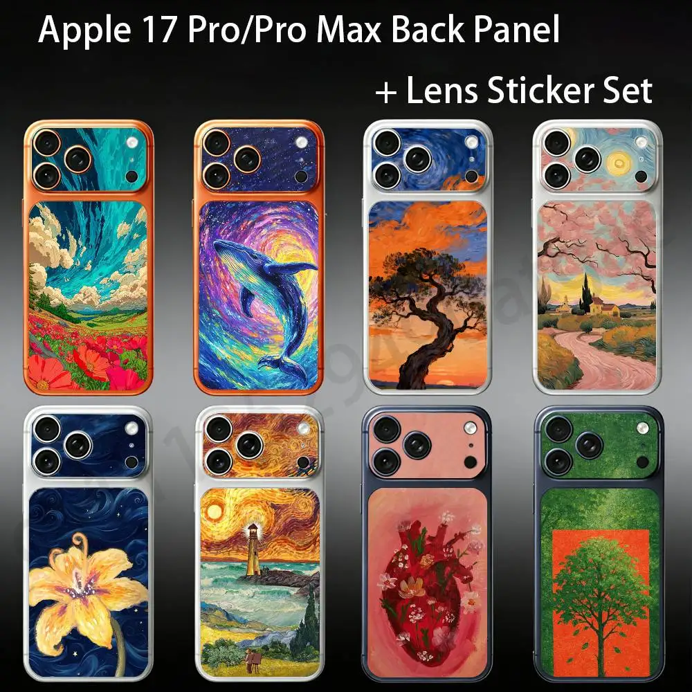 Защитная пленка-наклейка на заднюю панель для iPhone 17 Pro/Pro Max в стиле масляной живописи с декором камеры
Защитная пленка-наклейка на заднюю панель для iPhone 17 Pro/Pro Max в стиле масляной живописи с декором камеры