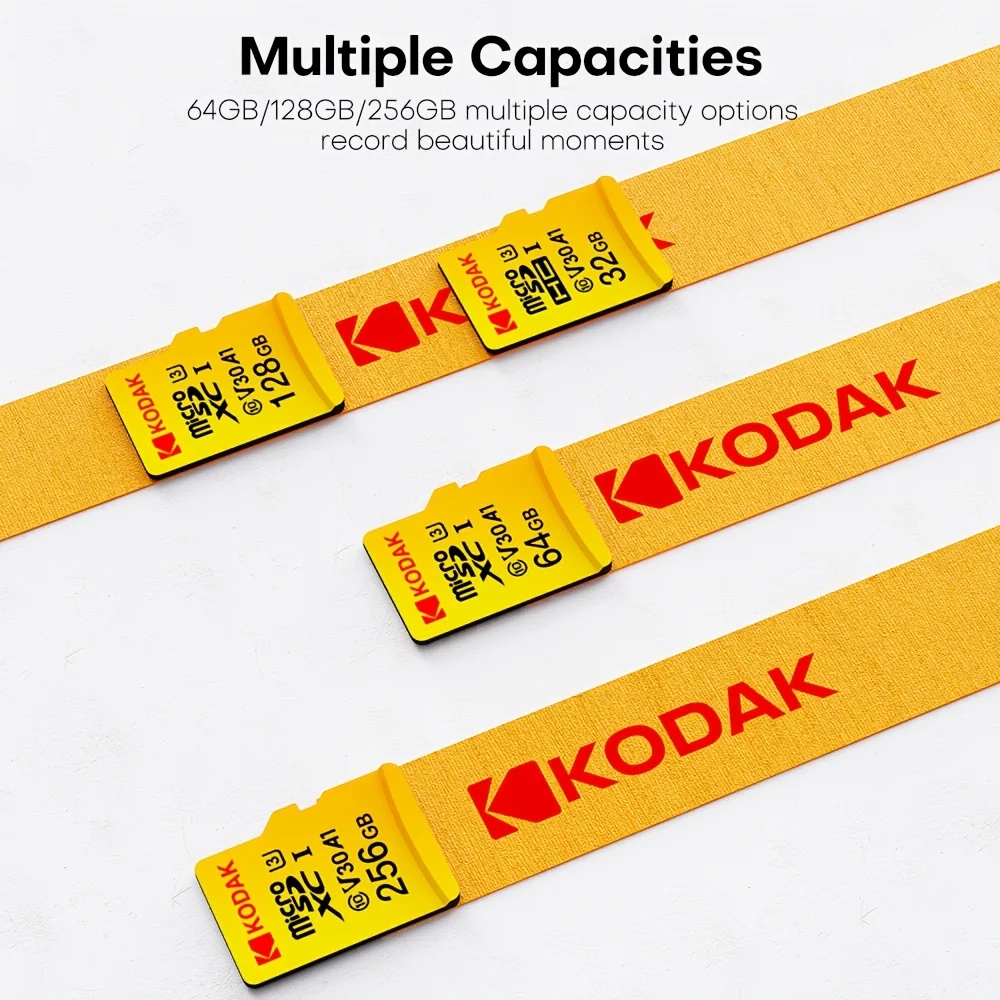 Original KODAK Memory Card 128GB C10 64GB U3 4K Micro SD Card 32GB SDHC UHS-I C10 256G A1 V30 TF Trans Flash Microsd
Original KODAK Memory Card 128GB C10 64GB U3 4K Micro SD Card 32GB SDHC UHS-I C10 256G A1 V30 TF Trans Flash Microsd