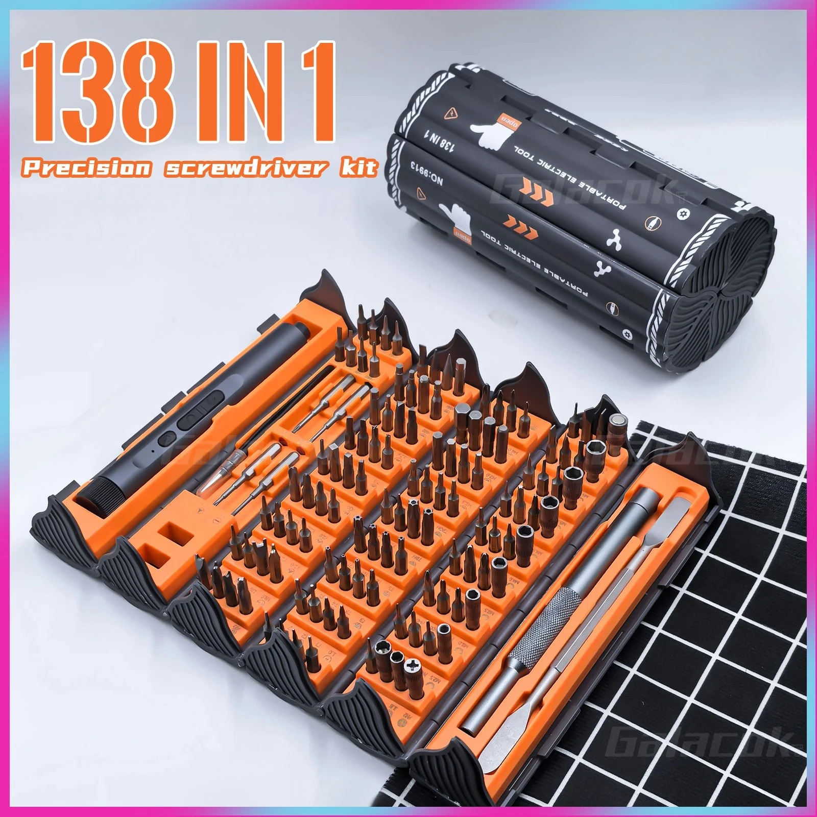 Cordless Screwdriver Set Electric and Manual with Philips Torx and Slotted Tips
Cordless Screwdriver Set Electric and Manual with Philips Torx and Slotted Tips