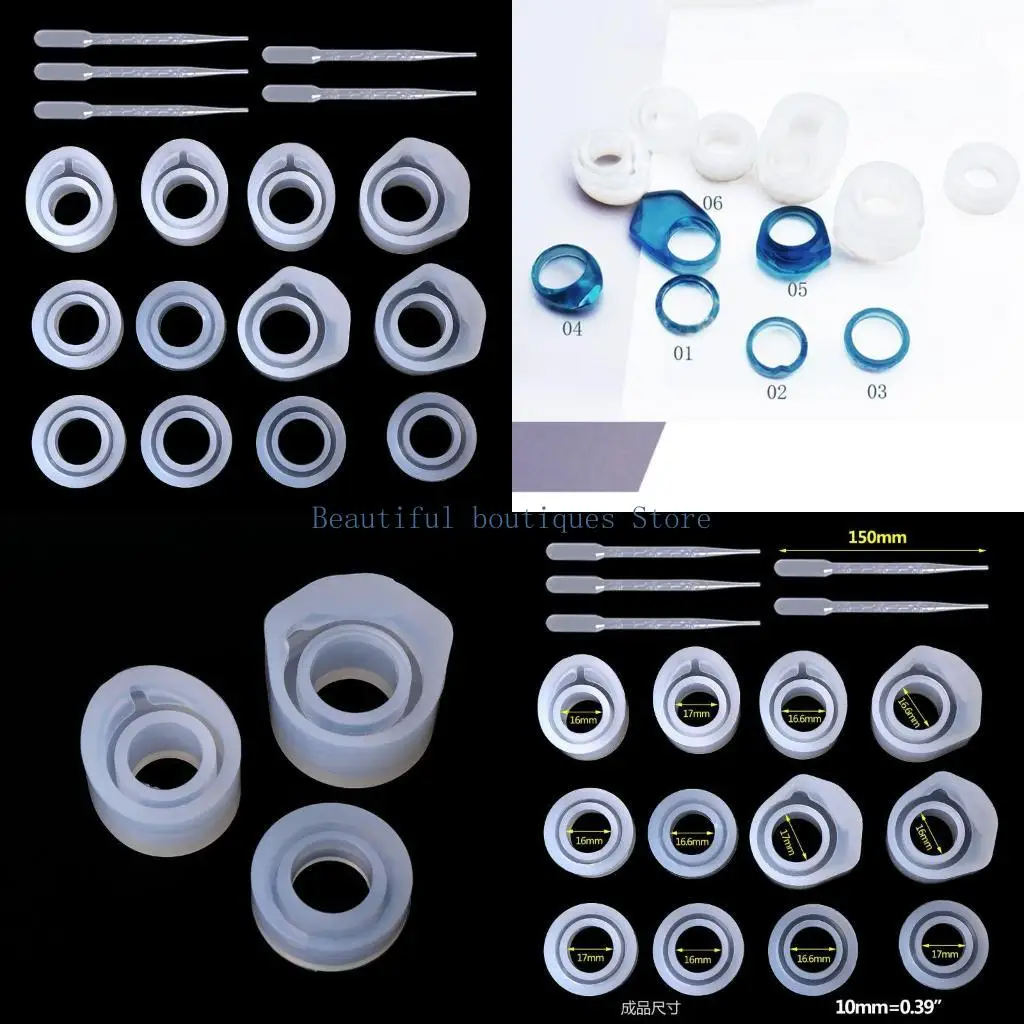 U4LF Resin Molds For Jewelry Rings Silicone Casting Molds For DIY Resin Rings Jewelry Silicone Mold Tools For Epoxy Resin
U4LF Resin Molds For Jewelry Rings Silicone Casting Molds For DIY Resin Rings Jewelry Silicone Mold Tools For Epoxy Resin
