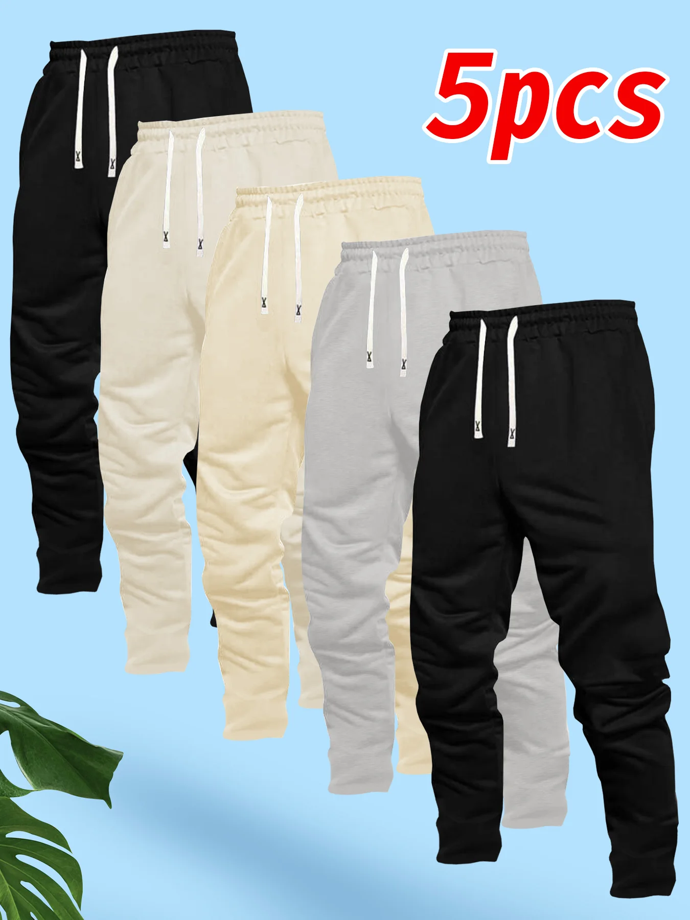 5-piece set of men's casual pants, solid color loose sports pants, slightly elastic straight leg pants, suitable for jogging, fitness, outdoor sports, long pants long
5-piece set of men's casual pants, solid color loose sports pants, slightly elastic straight leg pants, suitable for jogging, fitness, outdoor sports, long pants long