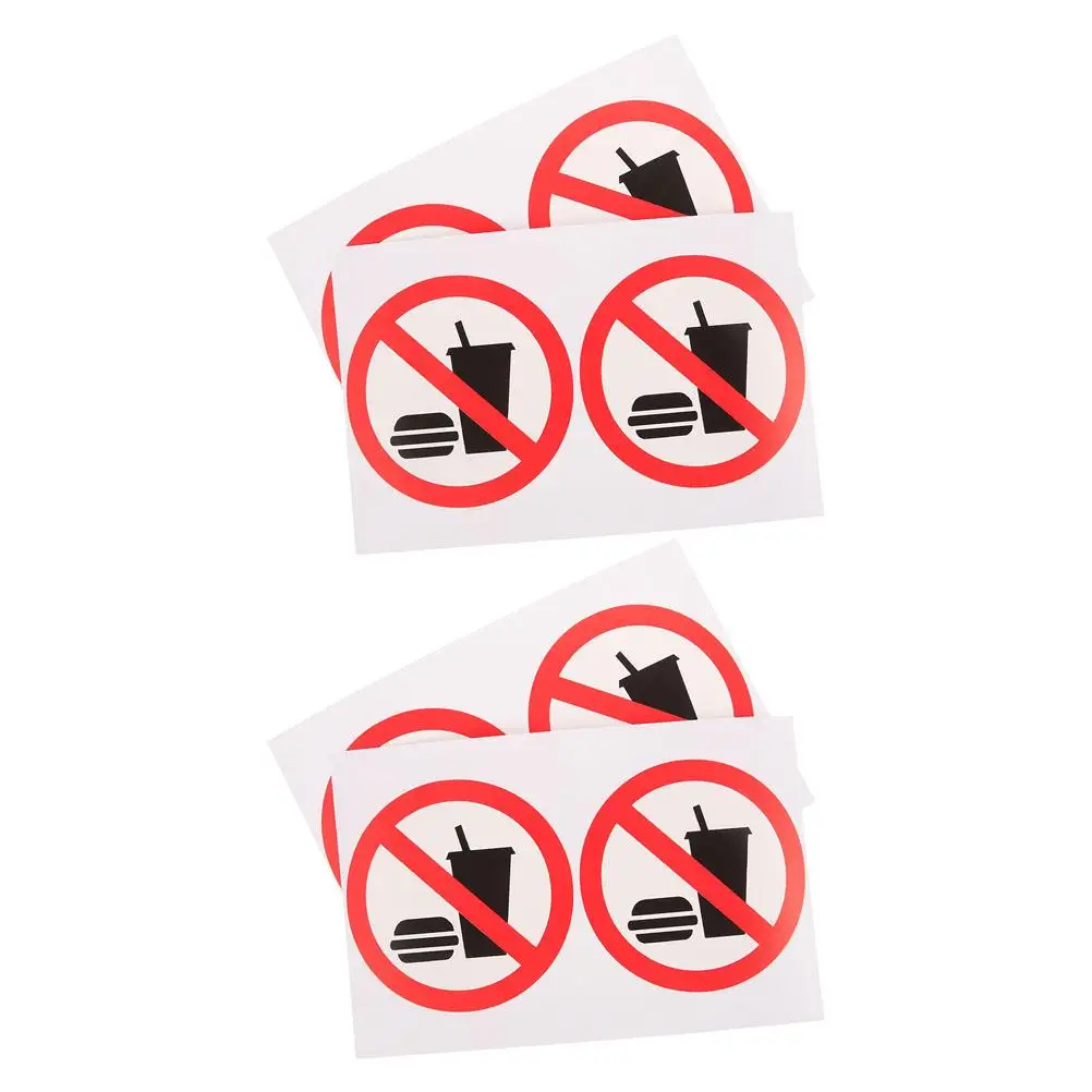 4 Pcs No Eating Drinking Stickers PVC Self Adhesive Simple Design Indoor Store Signs Warning Labels
4 Pcs No Eating Drinking Stickers PVC Self Adhesive Simple Design Indoor Store Signs Warning Labels