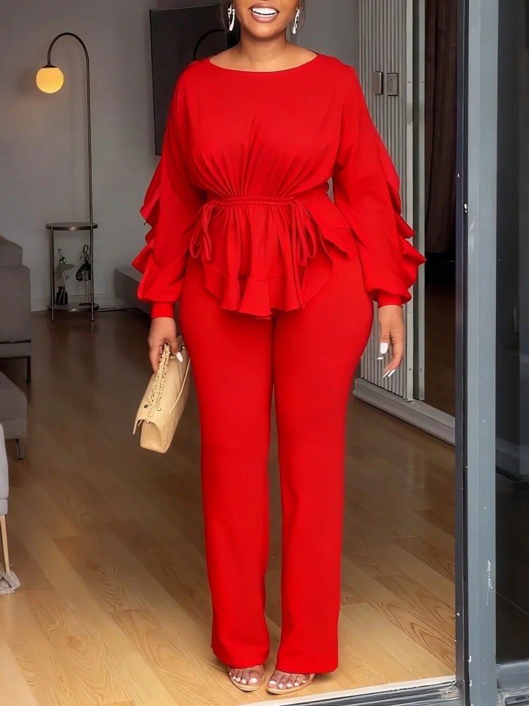 Wmstar комплект из двух предметов для женщин, оптовая продажа, элегантный зимний эластичный топ с рюшами и шнурком, с длинными рукавами и затянутой талией, брюки через границу
Wmstar комплект из двух предметов для женщин, оптовая продажа, элегантный зимний эластичный топ с рюшами и шнурком, с длинными рукавами и затянутой талией, брюки через границу