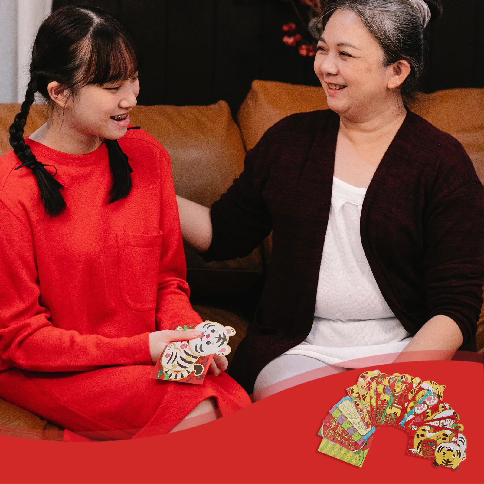 18 Pcs Cartoon Red Envelope Year of Tiger Envelopes 2022 New Packets for Personality Paper Child Tigers Pattern
18 Pcs Cartoon Red Envelope Year of Tiger Envelopes 2022 New Packets for Personality Paper Child Tigers Pattern