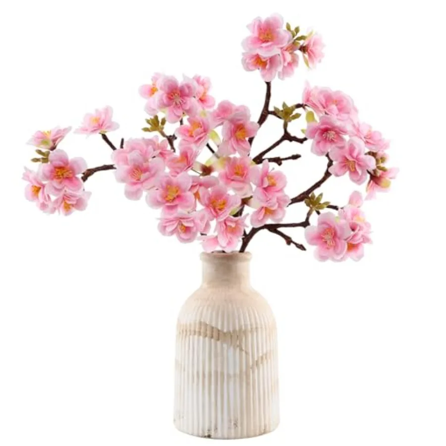 Fake Flower with Vase3pcs Real Touch Cherry Blossom Flowers in Ceramics Vase for Home Bathroom Office Desk Party Centerpiece Co
Fake Flower with Vase3pcs Real Touch Cherry Blossom Flowers in Ceramics Vase for Home Bathroom Office Desk Party Centerpiece Co