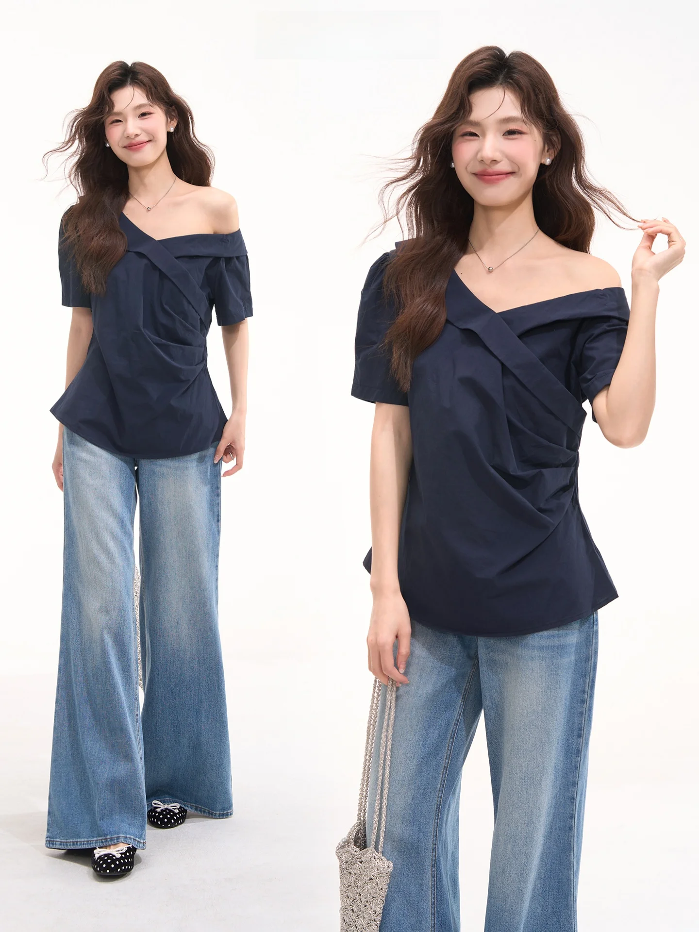 Heme Summer Casual V-Neck Short Sleeve Shirt Women's Simple Design Sense Late Wind Sweet Story Window Display Floral Print
Heme Summer Casual V-Neck Short Sleeve Shirt Women's Simple Design Sense Late Wind Sweet Story Window Display Floral Print