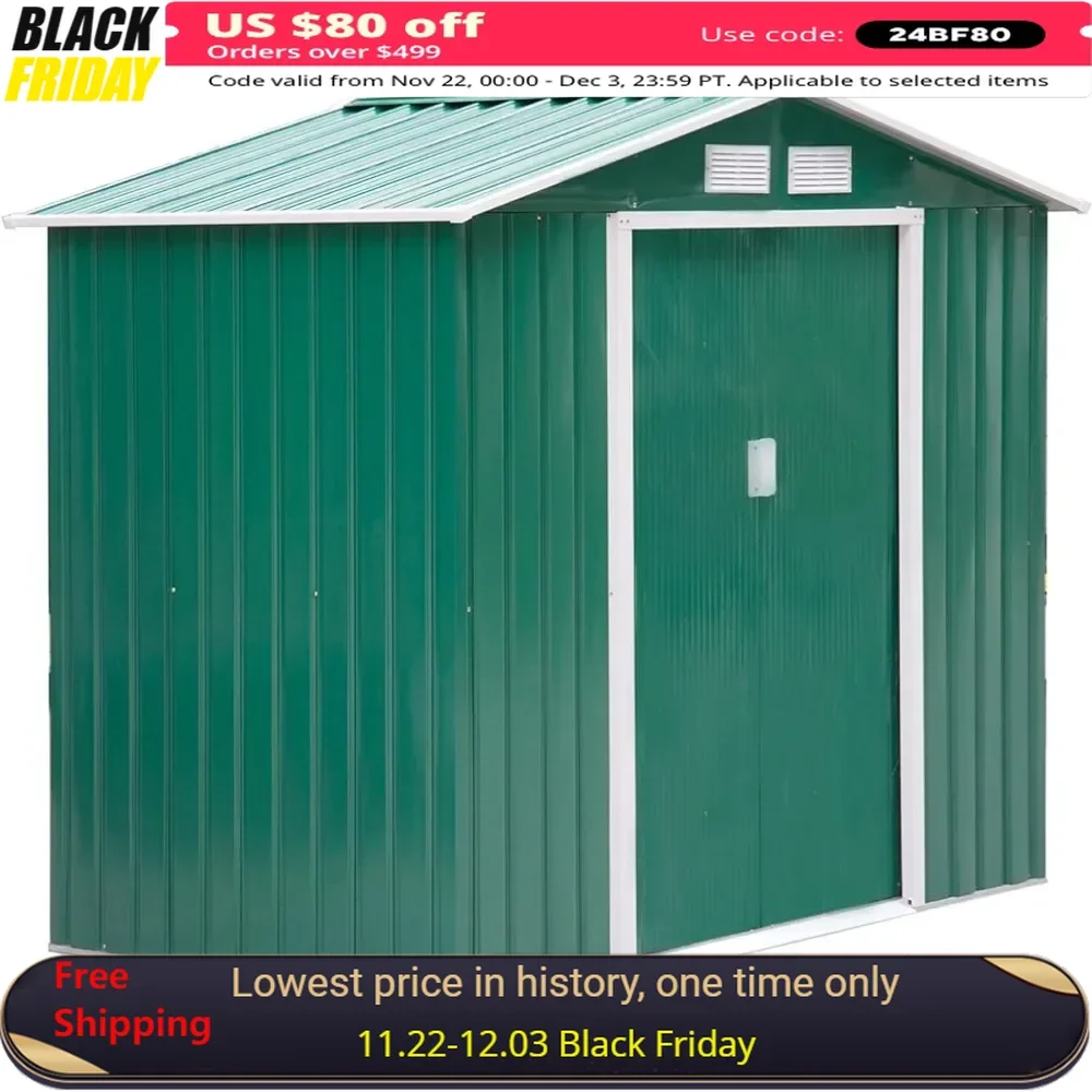 7' x 4' Outdoor Storage Shed, Garden Tool House with Foundation, 4 Vents and 2 Easy Sliding Doors Green, Storage Shed
7' x 4' Outdoor Storage Shed, Garden Tool House with Foundation, 4 Vents and 2 Easy Sliding Doors Green, Storage Shed