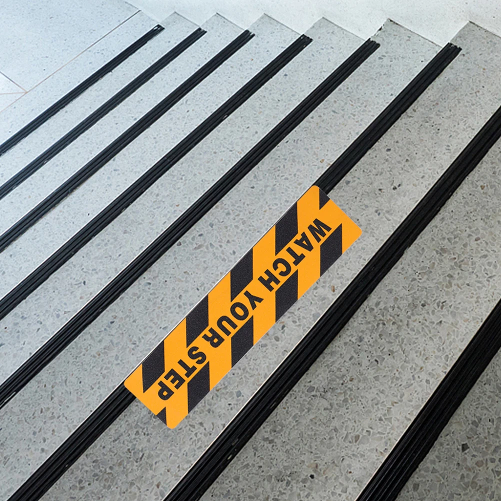 4pcs Non slip Stickers 15cmx60cm Black Yellow WATCH YOUR STEP Wet Floor Warning Decals Caution Sign Tape Stairs Safety Durable
4pcs Non slip Stickers 15cmx60cm Black Yellow WATCH YOUR STEP Wet Floor Warning Decals Caution Sign Tape Stairs Safety Durable