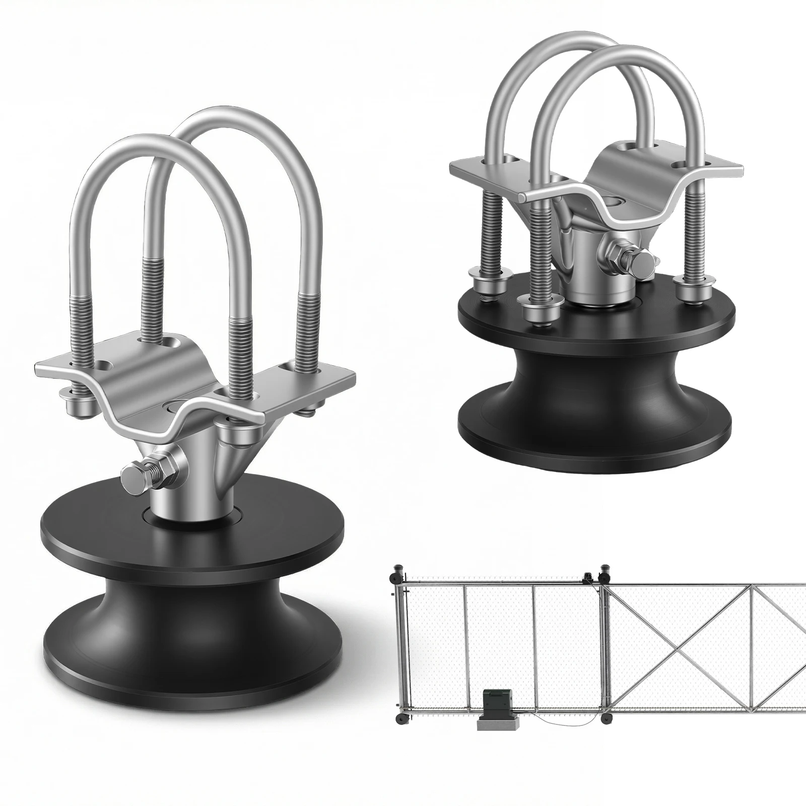 Sliding Gate Roller Wheels 4Pcs Nylon Wheels with Locking Nuts for 4" Square Post 2" Frame Post Chain Link Fence Door Gate Tools
Sliding Gate Roller Wheels 4Pcs Nylon Wheels with Locking Nuts for 4" Square Post 2" Frame Post Chain Link Fence Door Gate Tools
