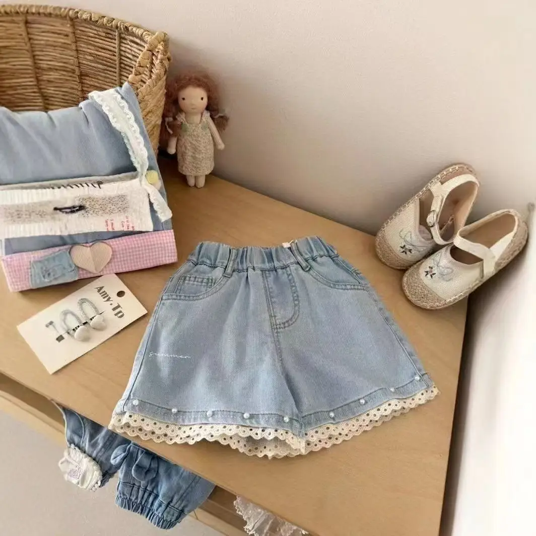 Girls' Fashion Denim Shorts 2025 Summer Korean Children's Denim Hot Pants Mid to Big Kids
Girls' Fashion Denim Shorts 2025 Summer Korean Children's Denim Hot Pants Mid to Big Kids
