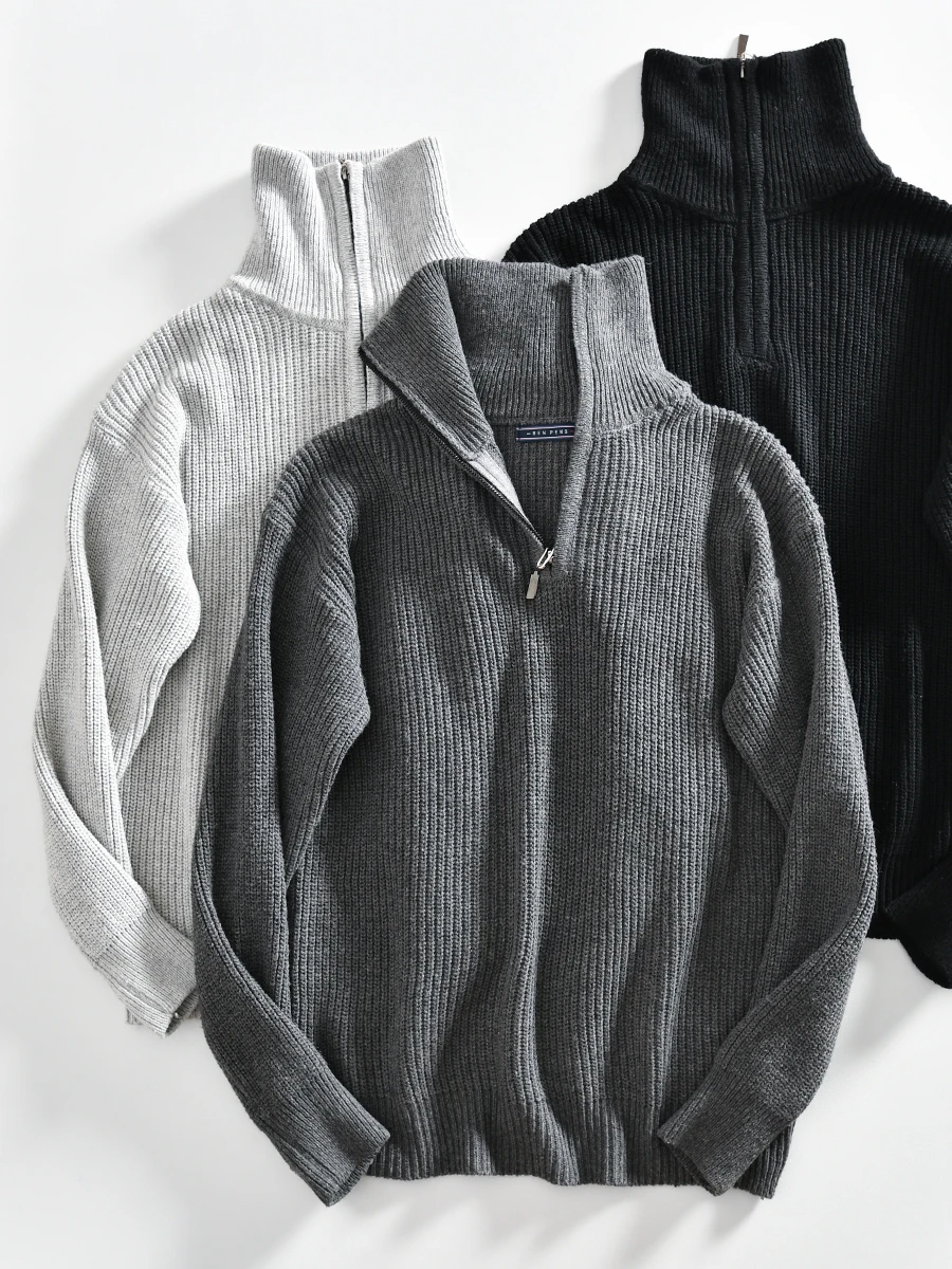 Knitted Sweater for Men Soft Half Zipper Collar Versatile Autumn Winter Fashionable Casual Straight Cut Long Sleeve
Knitted Sweater for Men Soft Half Zipper Collar Versatile Autumn Winter Fashionable Casual Straight Cut Long Sleeve