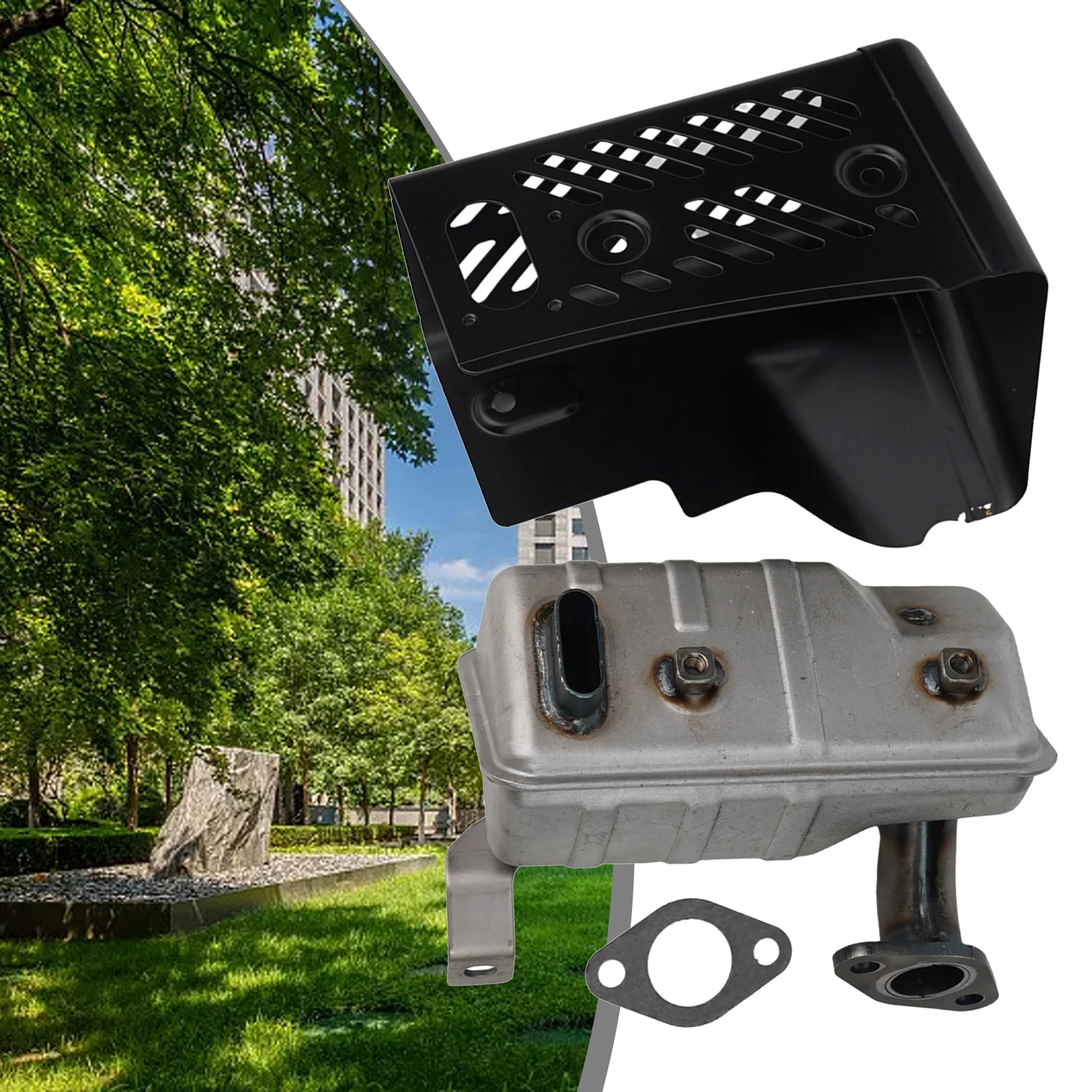 Metal Exhaust Muffler Assembly Fits For EY20 EY20-3 EY20D Generator Engine Replacement Garden Tools Lawn Mower Parts
Metal Exhaust Muffler Assembly Fits For EY20 EY20-3 EY20D Generator Engine Replacement Garden Tools Lawn Mower Parts