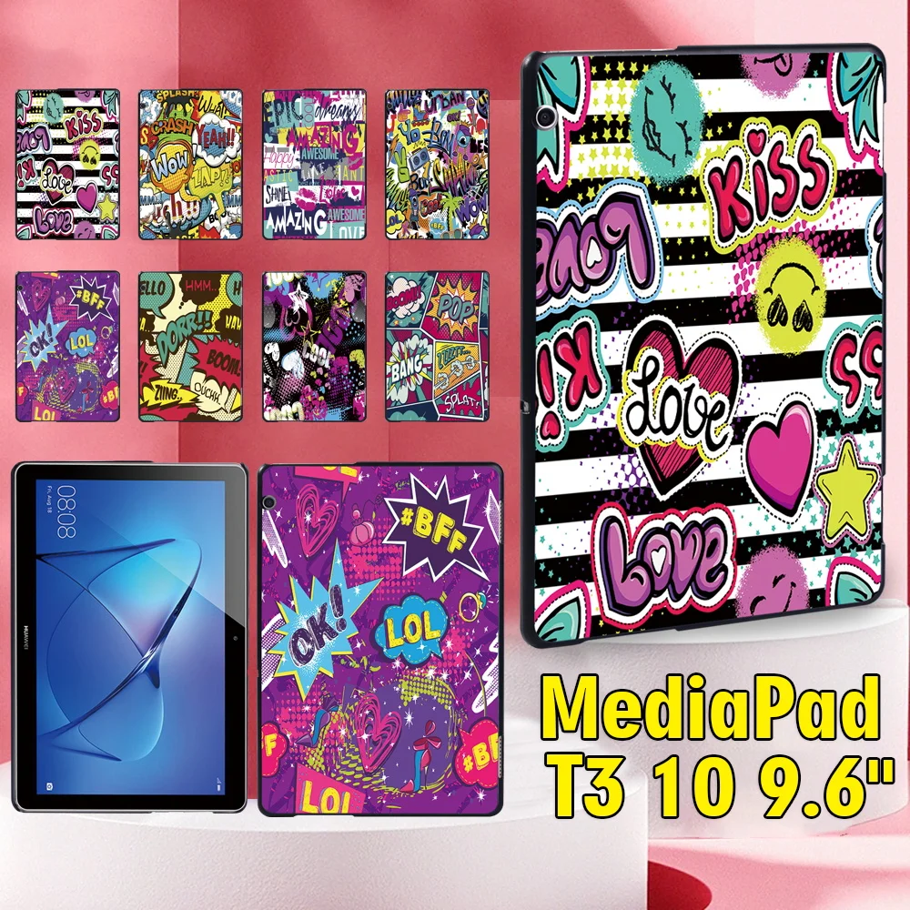 Tablet Hard Shell for Huawei MediaPad T3 10 9.6 Inch Ultra Thin Graffiti Series Pattern Back Shell + Free Stylus
Tablet Hard Shell for Huawei MediaPad T3 10 9.6 Inch Ultra Thin Graffiti Series Pattern Back Shell + Free Stylus