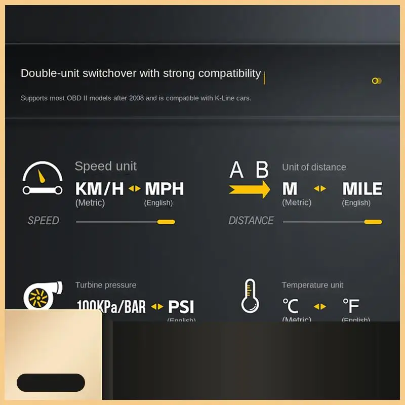 1 Piece S100 Dual Display HUD Head-Up Display Black Plastic Vehicle Instrument Transmission Oil Temperature Monitoring
1 Piece S100 Dual Display HUD Head-Up Display Black Plastic Vehicle Instrument Transmission Oil Temperature Monitoring