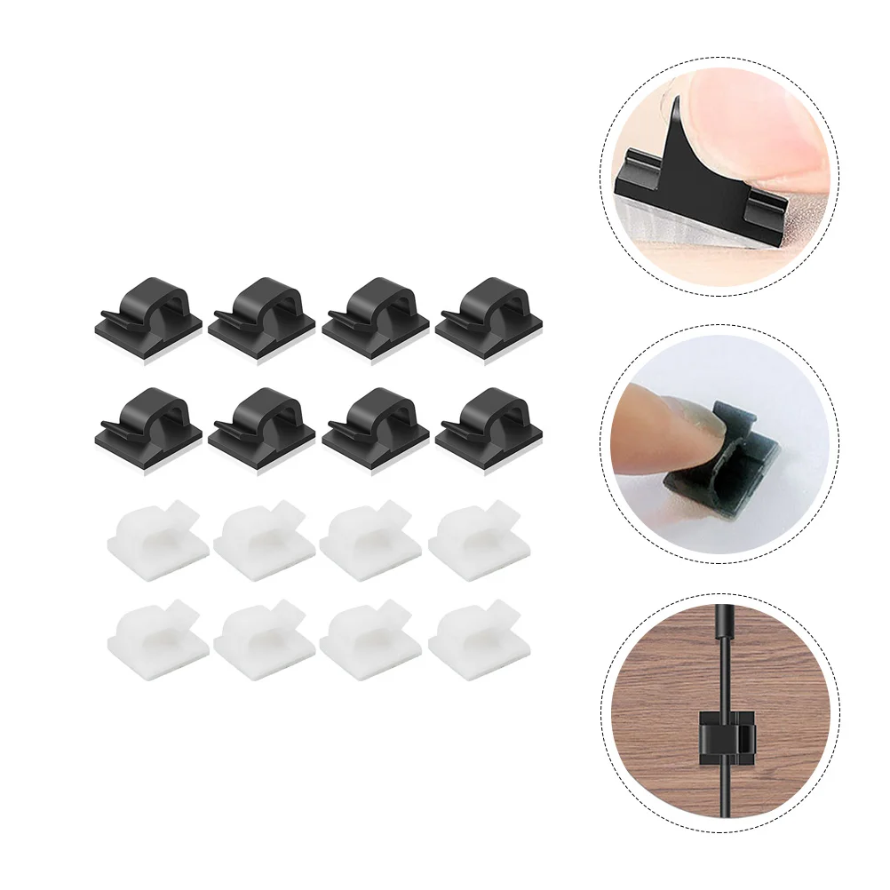 60 Pcs Cable Manager Wire Cord Holder Mini Clips Storage Self Adhesive Hook White Self-adhesive
60 Pcs Cable Manager Wire Cord Holder Mini Clips Storage Self Adhesive Hook White Self-adhesive