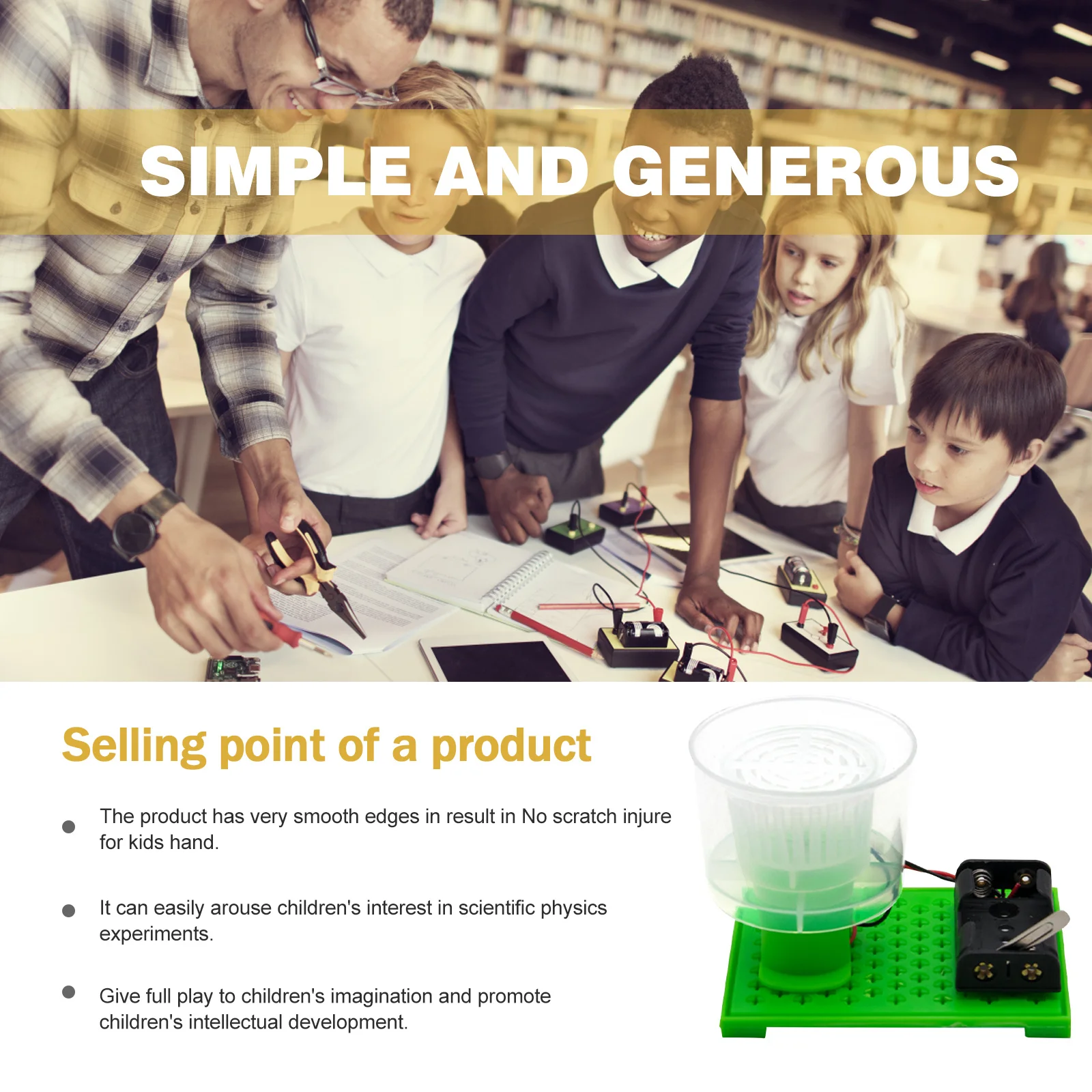 2 pcs Scientific Experiment Kit Diy Dewatering Bucket For Kids Educational Tool Plastic Earthquake Alarm Student 
2 pcs Scientific Experiment Kit Diy Dewatering Bucket For Kids Educational Tool Plastic Earthquake Alarm Student