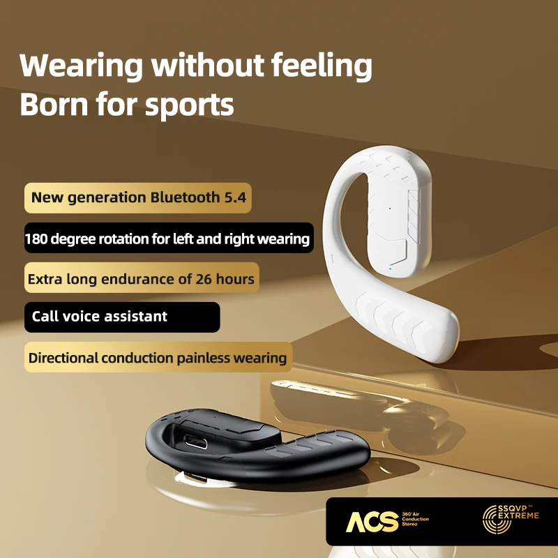 New T30 wireless open Bluetooth earphones with ultra long battery life and HIFI sound quality, comfortable to wear on both left
New T30 wireless open Bluetooth earphones with ultra long battery life and HIFI sound quality, comfortable to wear on both left