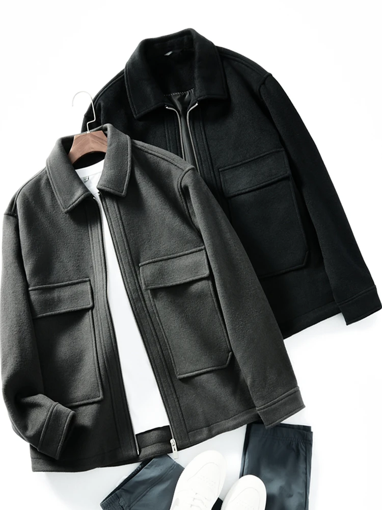 Busin Sle Double-Sided Woolen Tweed Casual Loose Collar Jaet Workwear Outerwear for Men Youth ular Spring Autumn
Busin Sle Double-Sided Woolen Tweed Casual Loose Collar Jaet Workwear Outerwear for Men Youth ular Spring Autumn