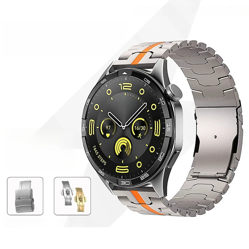 Titanium Metal Watch Band for Huawei Watch 4 Pro GT3 Pure Titanium 22mm Replacement Strap Smart Watch Accessory
Titanium Metal Watch Band for Huawei Watch 4 Pro GT3 Pure Titanium 22mm Replacement Strap Smart Watch Accessory