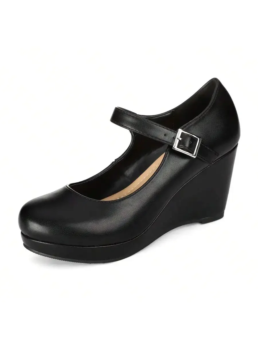 Womens Wedge Heel Mary Jane Pumps Platform Closed Toe Ankle Strap Dress Shoes
Womens Wedge Heel Mary Jane Pumps Platform Closed Toe Ankle Strap Dress Shoes
