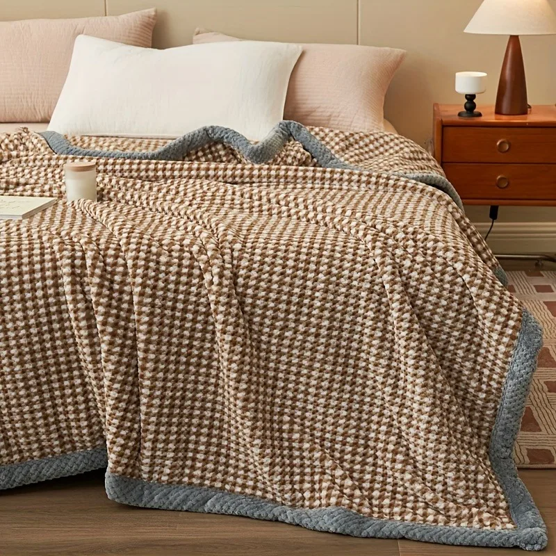 Stylish Striped Pattern Coral Fleece Blanket Soft Thick Easy Carry for Bedroom Sofa Travel Ultimate Comfort Blanket
Stylish Striped Pattern Coral Fleece Blanket Soft Thick Easy Carry for Bedroom Sofa Travel Ultimate Comfort Blanket