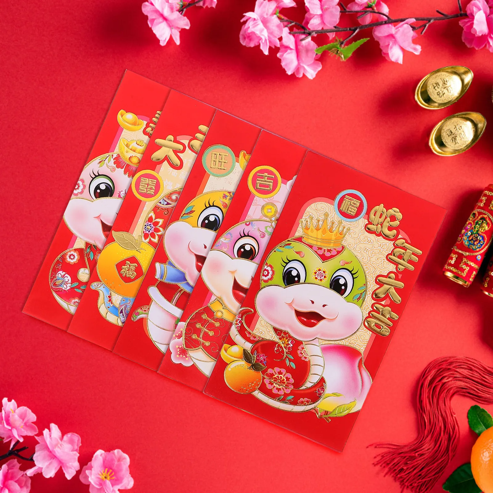 30pcs Year Of The Snake Red Envelope Chinese Red Packets Money Envelopes Festive Cash Envelopes For Lunar New Year Wedding
30pcs Year Of The Snake Red Envelope Chinese Red Packets Money Envelopes Festive Cash Envelopes For Lunar New Year Wedding