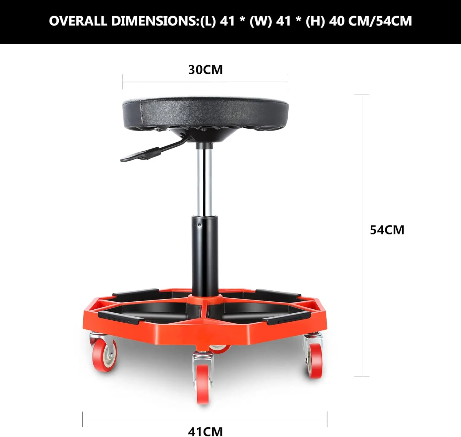 TOOLS-00253 Adjustable Height Pneumatic Garage Seat Rolling Mechanic Stool with Tool Tray Storage
TOOLS-00253 Adjustable Height Pneumatic Garage Seat Rolling Mechanic Stool with Tool Tray Storage