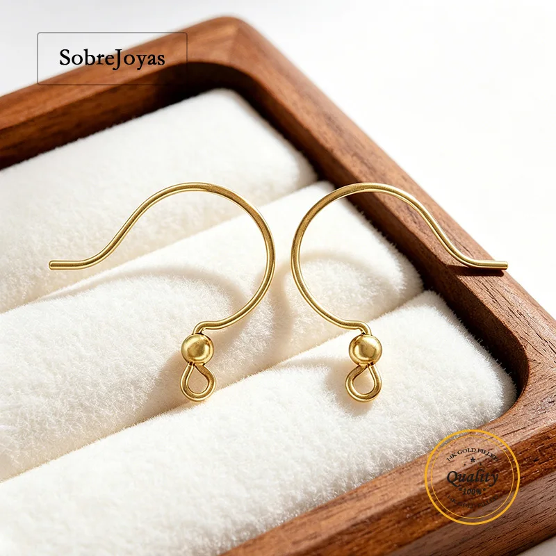 14K Gold Filled Ear Wire with 3.0mm Bead for DIY Earrings Jewelry Making Accessories Circle Drop Earrings
14K Gold Filled Ear Wire with 3.0mm Bead for DIY Earrings Jewelry Making Accessories Circle Drop Earrings