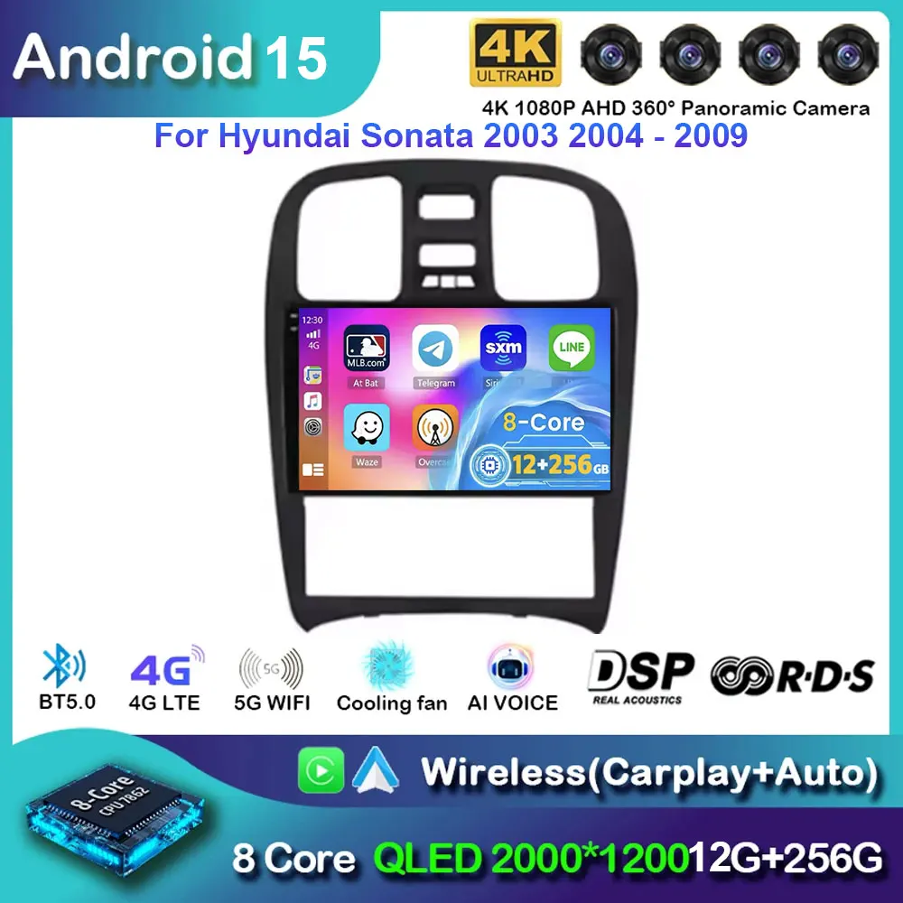 Автомобильный радиоприемник Android 15 для Hyundai Sonata 2003 2004-2009, навигация, GPS, мультимедийный видеоплеер, стерео беспроводной Carplay Wi-Fi + 4G
Автомобильный радиоприемник Android 15 для Hyundai Sonata 2003 2004-2009, навигация, GPS, мультимедийный видеоплеер, стерео беспроводной Carplay Wi-Fi + 4G