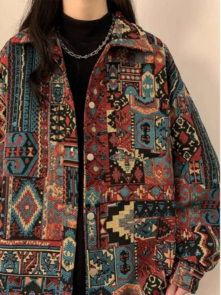 Bharat Style Men's Spring Autumn Indian Flower Print Jacket Couple Matching Loose Fit Long Sleeve Shirt Casual Trendy Jacket
Bharat Style Men's Spring Autumn Indian Flower Print Jacket Couple Matching Loose Fit Long Sleeve Shirt Casual Trendy Jacket