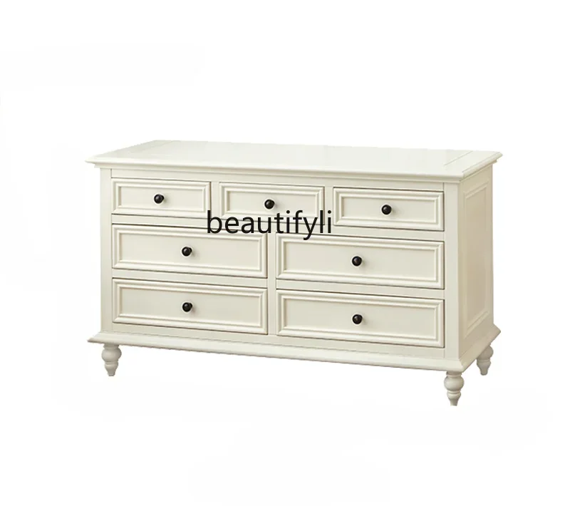 American Light Luxury Solid Wood Chest of Drawers Storage White Modern Minimalist Bedroom Small Apartment
American Light Luxury Solid Wood Chest of Drawers Storage White Modern Minimalist Bedroom Small Apartment