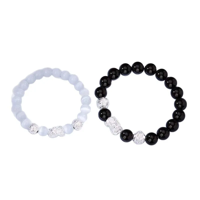 999 Pure Silver Pixiu Couple Bracelet Pair Lucky Blessing Lovers Jewelry Ideal Qixi Festival Gift for Girlfriend Boyfriend
999 Pure Silver Pixiu Couple Bracelet Pair Lucky Blessing Lovers Jewelry Ideal Qixi Festival Gift for Girlfriend Boyfriend