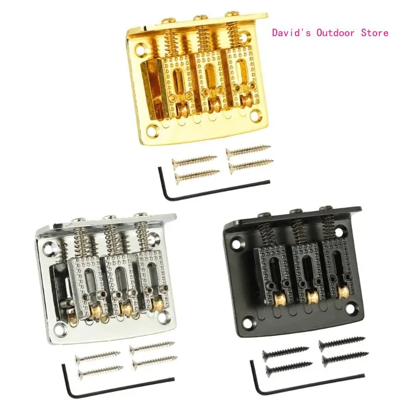 Guitar Hard Tail Bridge Saddle 3 String Fixed Bridge Guitar Replacement Parts X3UA
Guitar Hard Tail Bridge Saddle 3 String Fixed Bridge Guitar Replacement Parts X3UA