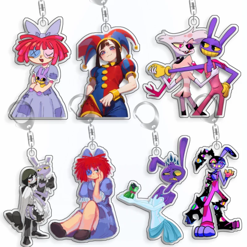 For The Amazing Digital Circus caine Jax Pomni Ragatha Gangle Acrylic Selfmade Cute Cartoon Anime Keychain Pendant Toy Gifts 5cm
For The Amazing Digital Circus caine Jax Pomni Ragatha Gangle Acrylic Selfmade Cute Cartoon Anime Keychain Pendant Toy Gifts 5cm