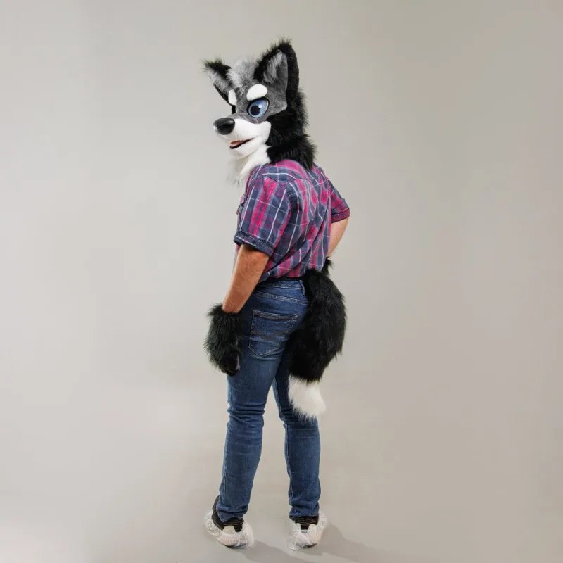 Grey Long Fur Husky Wolf Fursuit Head Hand Paws Tail Furry Fox Dog Mascot Costume Accessories Adults Halloween Party Props
Grey Long Fur Husky Wolf Fursuit Head Hand Paws Tail Furry Fox Dog Mascot Costume Accessories Adults Halloween Party Props