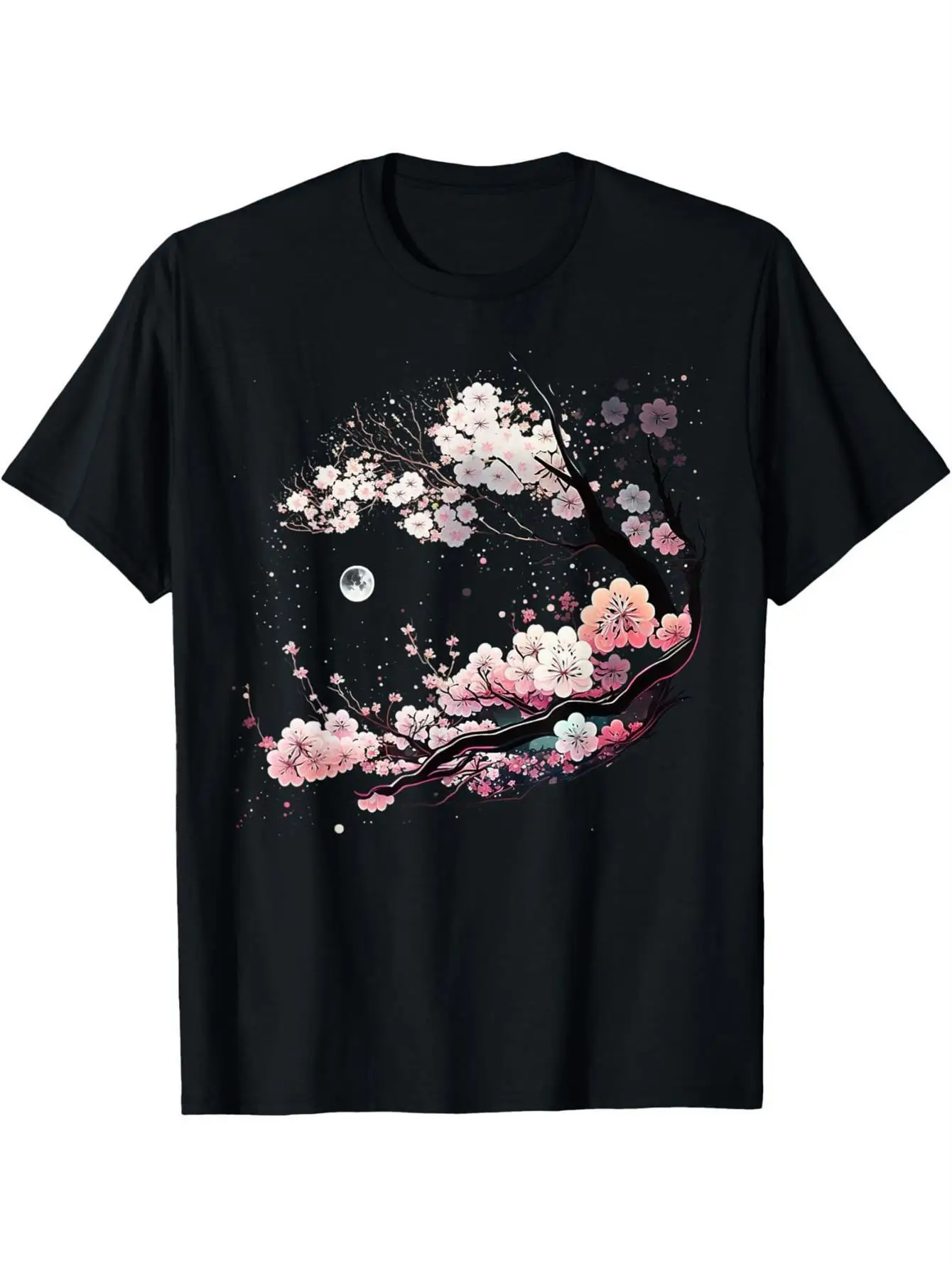 Черная футболка с круглым вырезом Sakura & Geisha из 100% хлопка — легкая повседневная одежда с короткими рукавами и вишней
Черная футболка с круглым вырезом Sakura & Geisha из 100% хлопка — легкая повседневная одежда с короткими рукавами и вишней