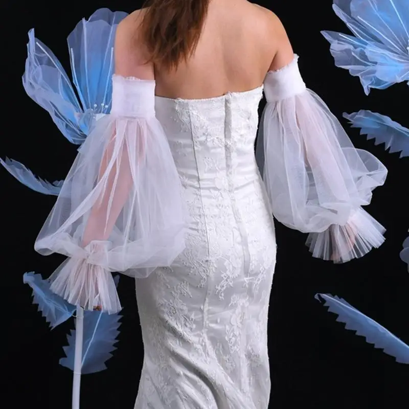 31BB Bridal Long Sheer Arm Sleeves Arm Covers with Puff Designs for Wedding Ceremony
31BB Bridal Long Sheer Arm Sleeves Arm Covers with Puff Designs for Wedding Ceremony