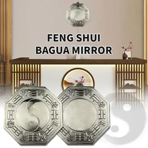 Traditional Chinese Feng Shui Convex Concave Bagua Mirror Home Business Decor Tai Chi Pendant Taoist Decoration New