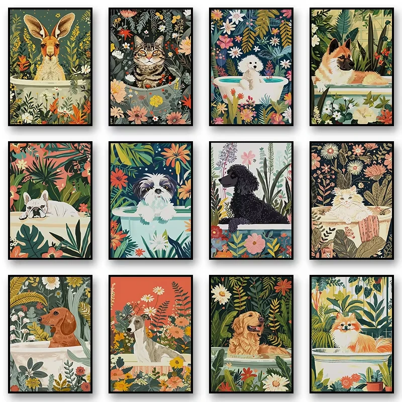 Tropical Jungle Bathtub Plants Animals Snakes Dogs DIY Diamond Painting Bathroom Toilet Decoration
Tropical Jungle Bathtub Plants Animals Snakes Dogs DIY Diamond Painting Bathroom Toilet Decoration