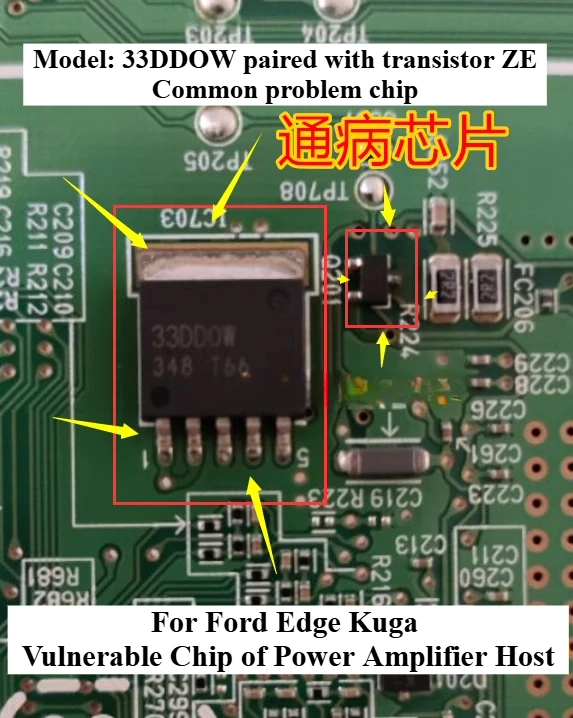 33DDOW Supporting Transistor ZE For Ford Edge Kuga Vulnerable Chip of Power Amplifier Host 1pcs
33DDOW Supporting Transistor ZE For Ford Edge Kuga Vulnerable Chip of Power Amplifier Host 1pcs