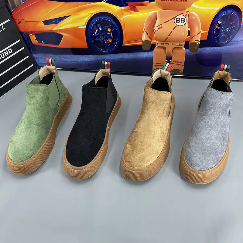 Men's Winter Fce Lined Chelsea Boots High Top Slip on Boots Youth Trend Spring Autumn round Toe Sport Casual Flat Heel
Men's Winter Fce Lined Chelsea Boots High Top Slip on Boots Youth Trend Spring Autumn round Toe Sport Casual Flat Heel