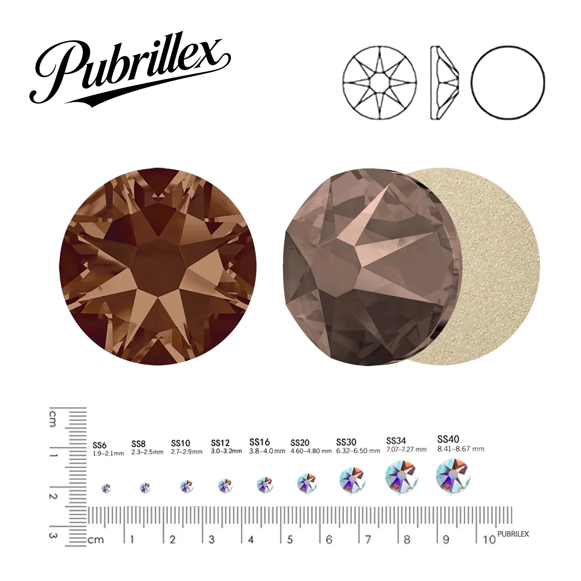 PUBRILEX Smoked Topaz 8 big 8 small Flat Back Strass Crystal Glass NON Hotfix Rhinbestones for Nails Sewing Garment
PUBRILEX Smoked Topaz 8 big 8 small Flat Back Strass Crystal Glass NON Hotfix Rhinbestones for Nails Sewing Garment